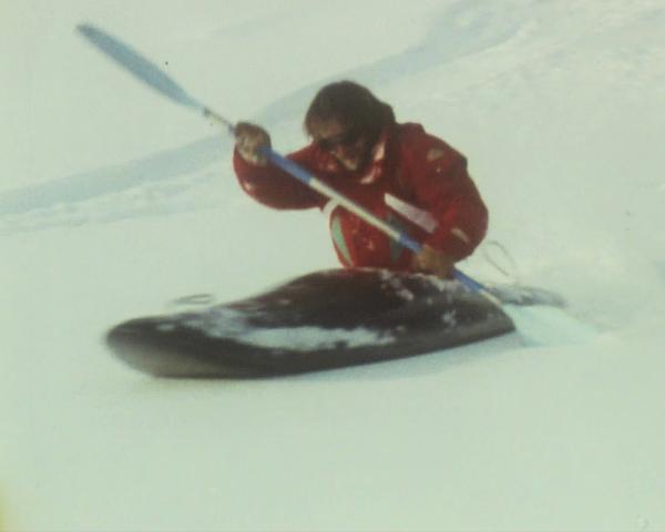 Kayak en poudreuse