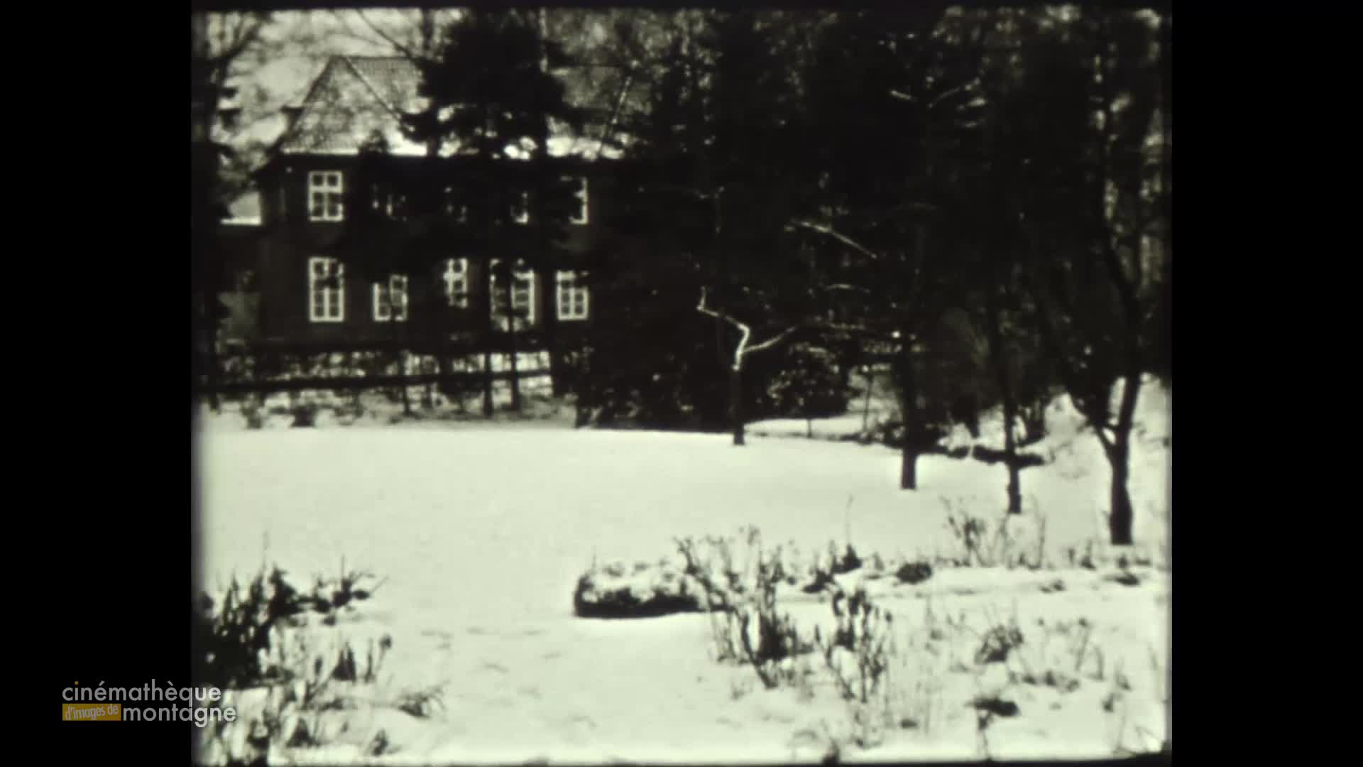 Hiver en banlieue résidentielle, Allemagne, années 1940